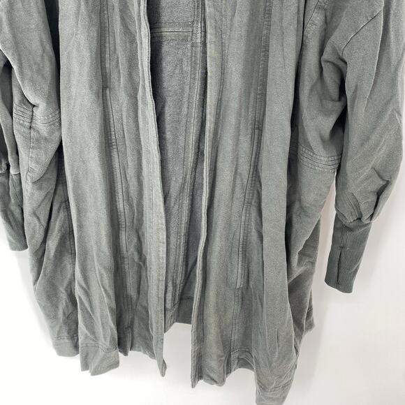Athleta Mantra Yoga Wrap Oversized Hooded Cardigan Gray Women's Size XS - Picture 5 of 9